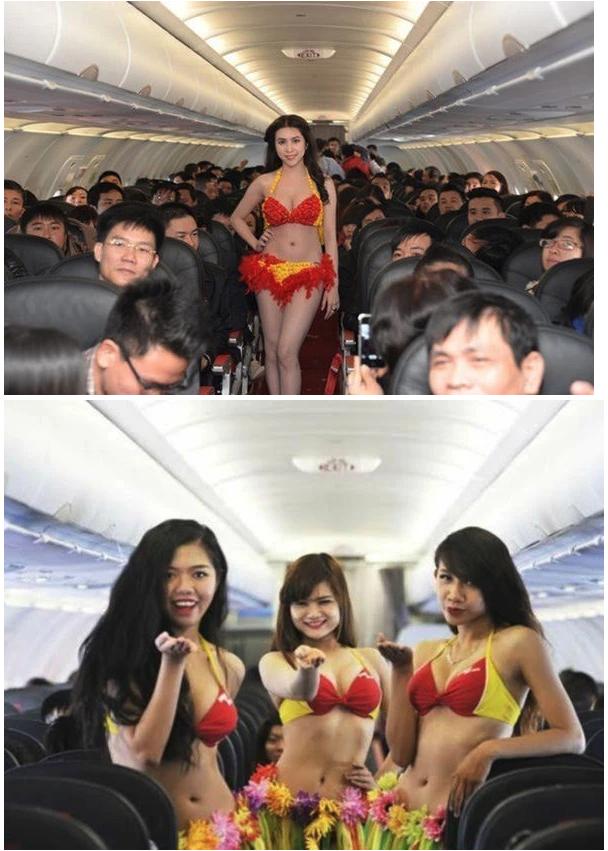 这家正规航空的空姐，工作制服是比！基！尼！